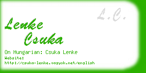 lenke csuka business card